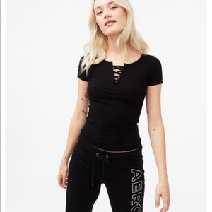 Aero seriously soft black Aeropostale top shirt S